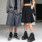 Straight Casual Suit Shorts