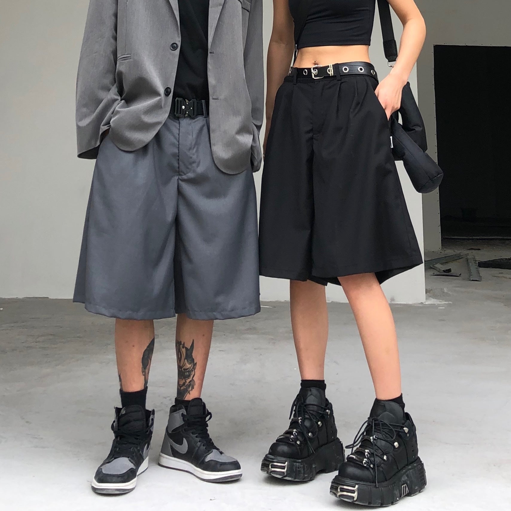 Straight Casual Suit Shorts