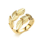 Adjustable Feather Design Ring