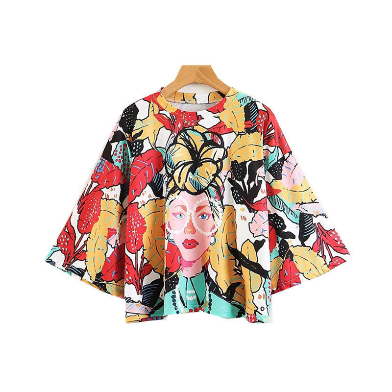 Printed Japanese Style Modern Person T-shirt