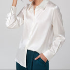 Satin long sleeve shirt