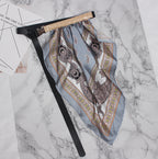 Vintage fashion attached scarf belt
