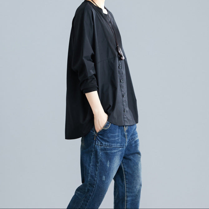 Retro Batwing Sleeve Loose Size T-shirt