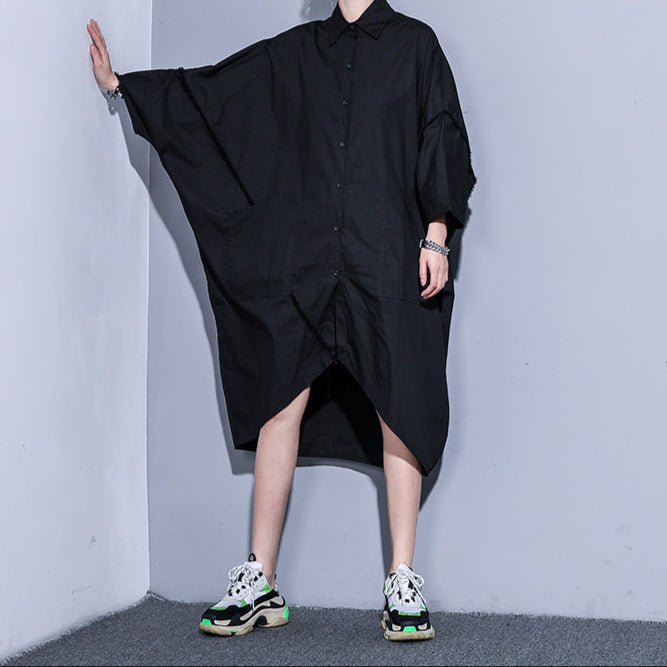 Irregular plus size shirt/shirt dress