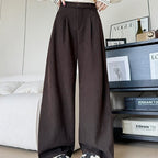 Slimming Casual High Waist Drooping Wide Leg Pants
