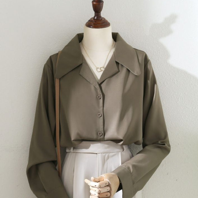 Vintage Wide Collar Shirt