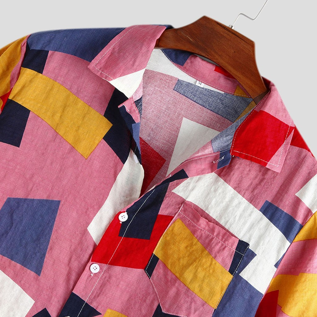 Patterned Button-up Casual Shirt