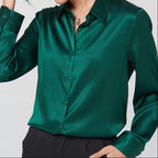 Satin long sleeve shirt