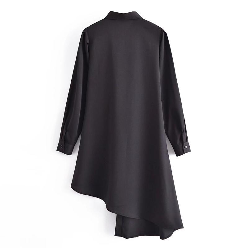 Black Asymmetrical Long Shirt / Shirtdress