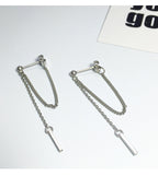 Simple Dangle Chain Earrings S925 (Silver Plated)