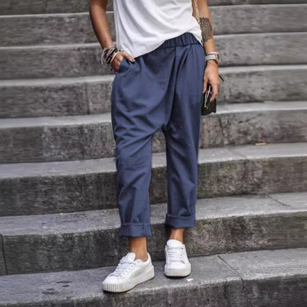 Casual Harem Pants With Pockets