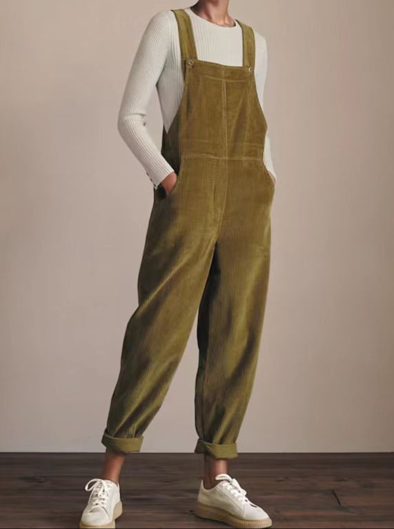 Corduroy Casual Overalls