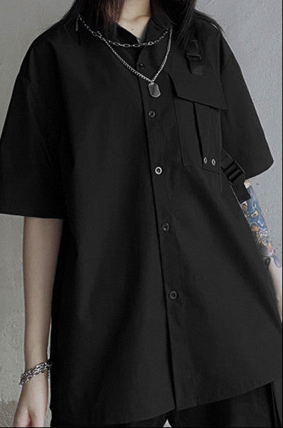 Strapped Pocket Short Sleeve Shirt