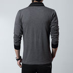 Layered Collar Sleek Long-Sleeved t-Shirt