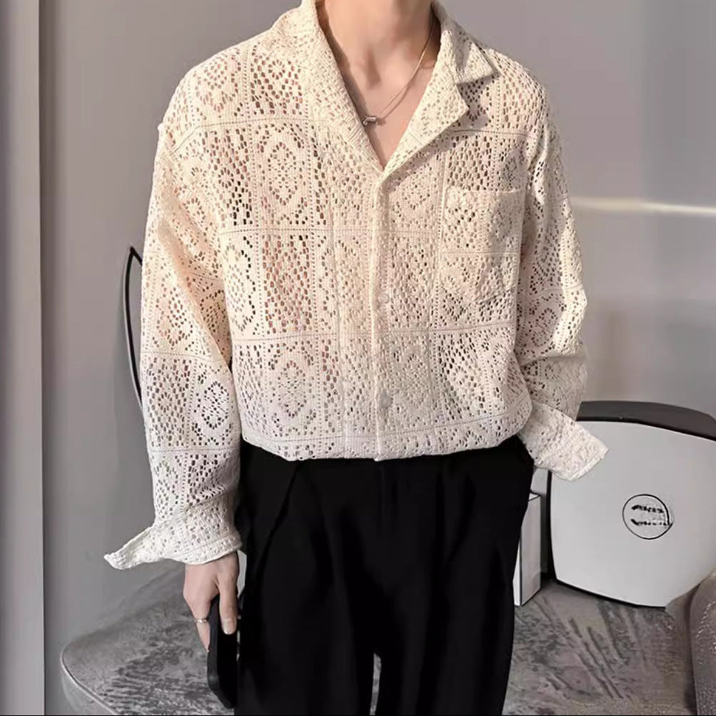 High-grade Cuban Collar Airy Shirt