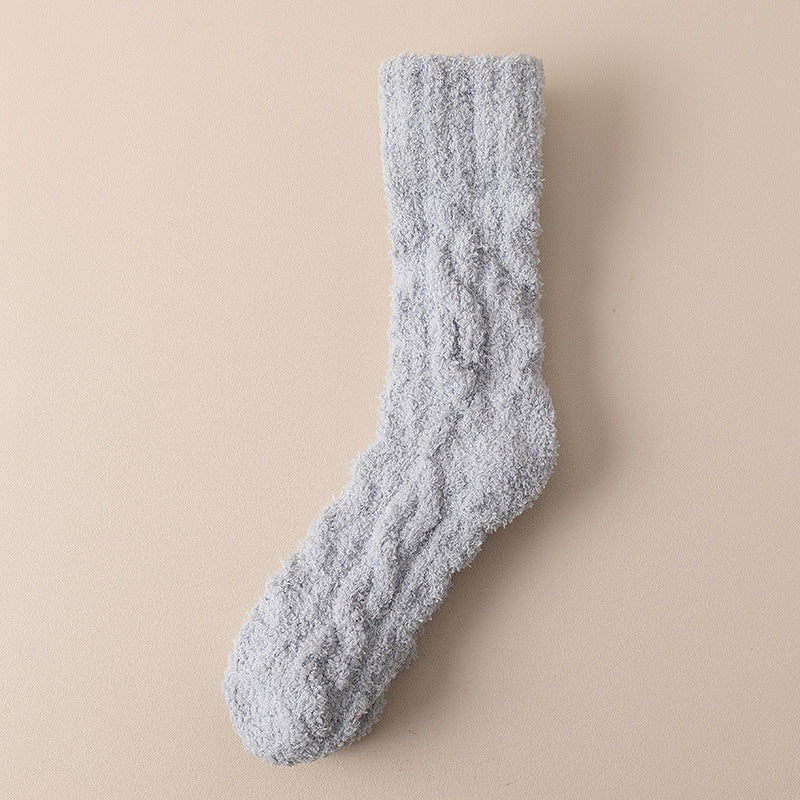 Warm Fuzzy Coral Socks