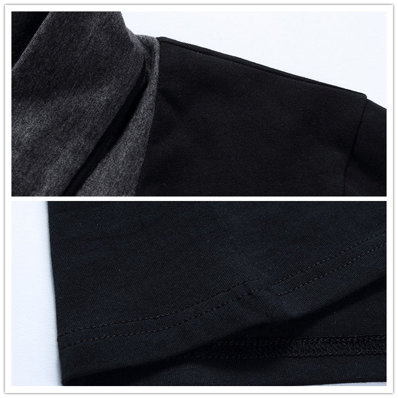 Layered Collar Sleek Long-Sleeved t-Shirt