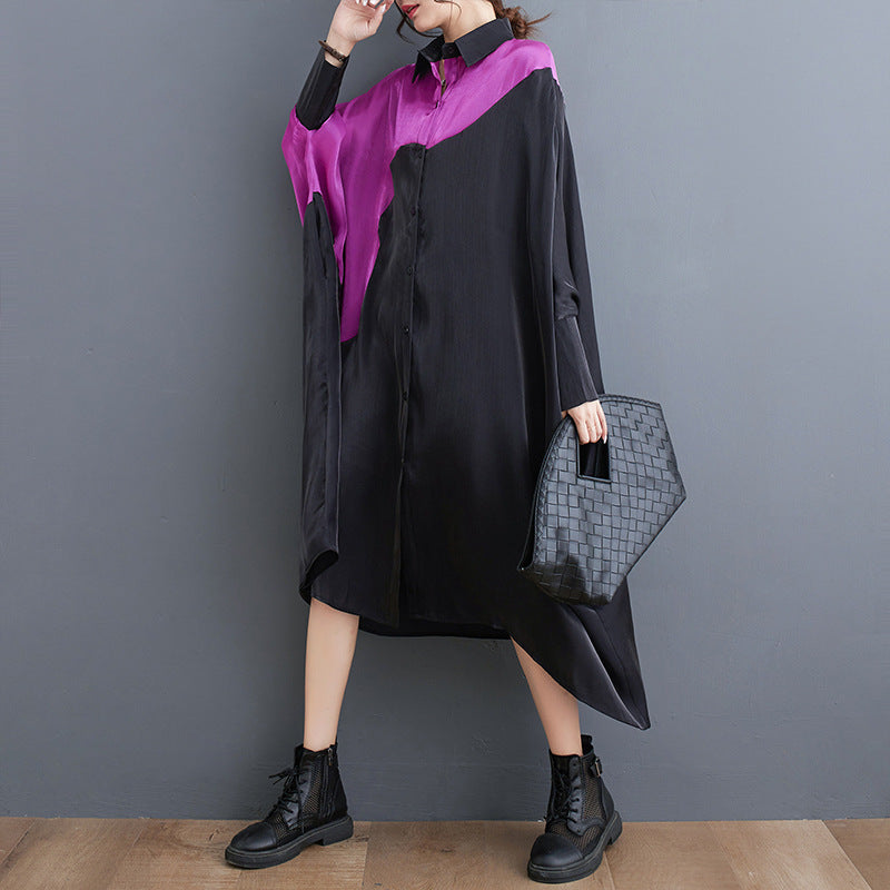 Moody Batwing Shirt Dress