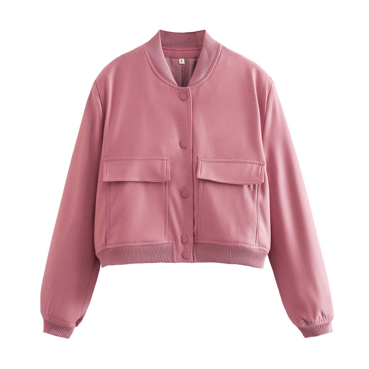 Casual Single-breasted Stand Collar Short Jacket