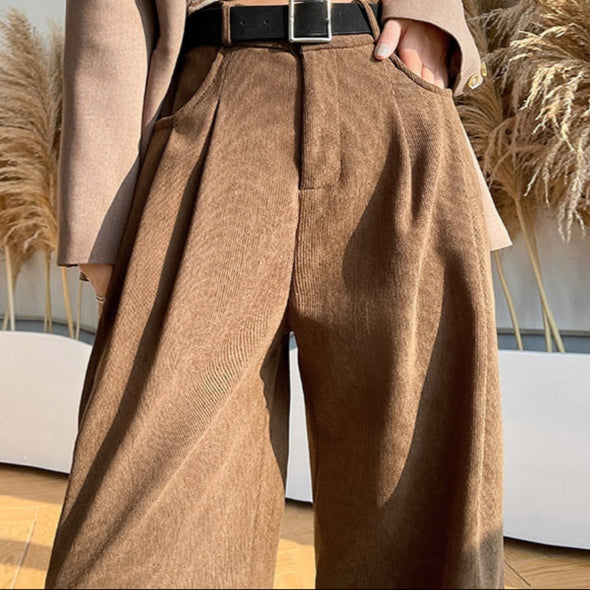 Slimming Casual High Waist Drooping Wide Leg Pants