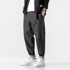 Japanese Style Pinstriped Capri Jeans