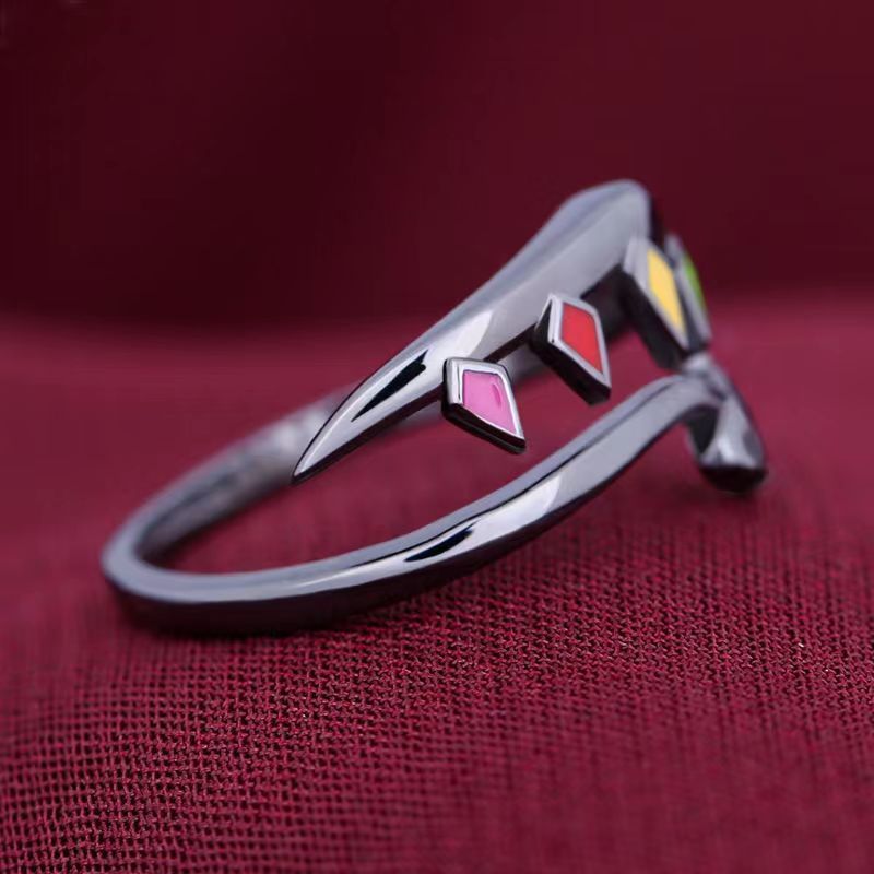 Adjustable Rainbow Snake Ring