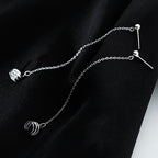 Minimalist One Piece Chain Stud & Clip Earring