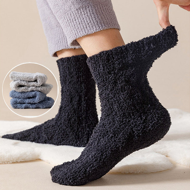 Warm Fuzzy Coral Socks
