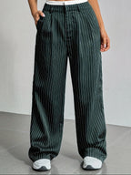 High-Waist Pin Stripe Pains
