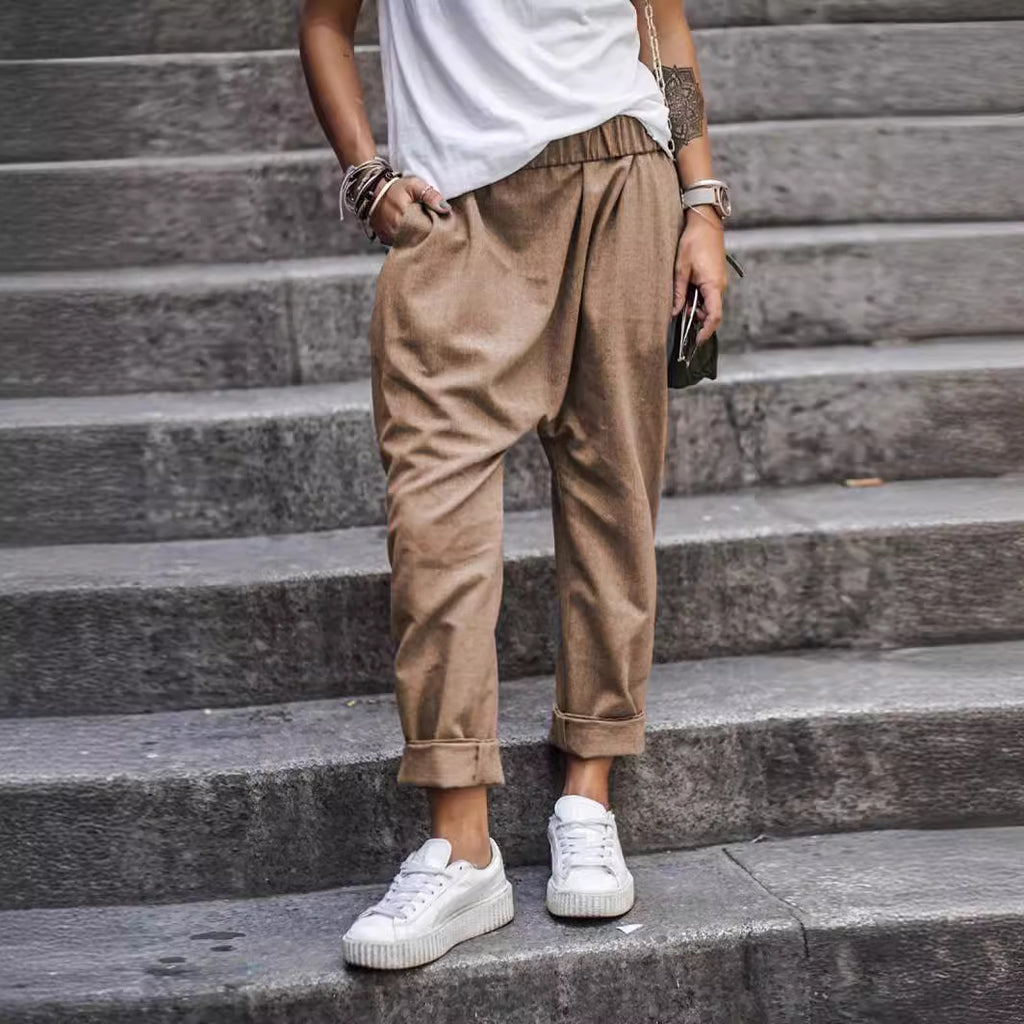 Casual Harem Pants With Pockets