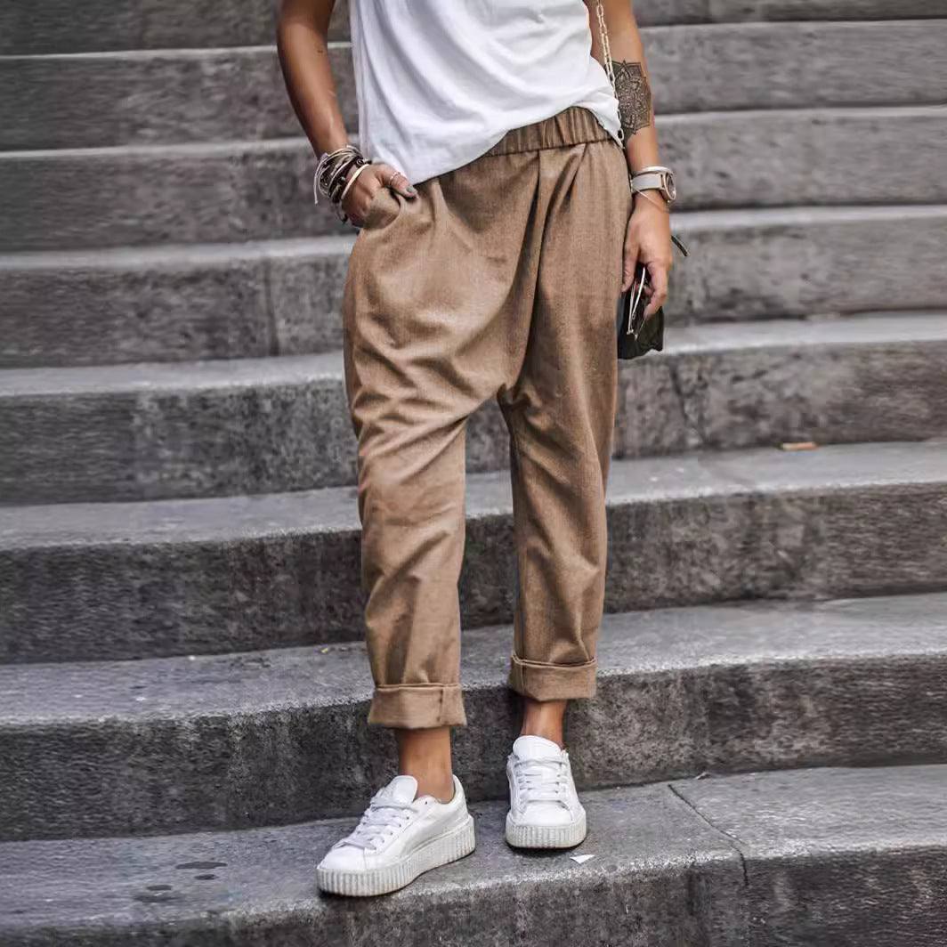 Casual Harem Pants With Pockets
