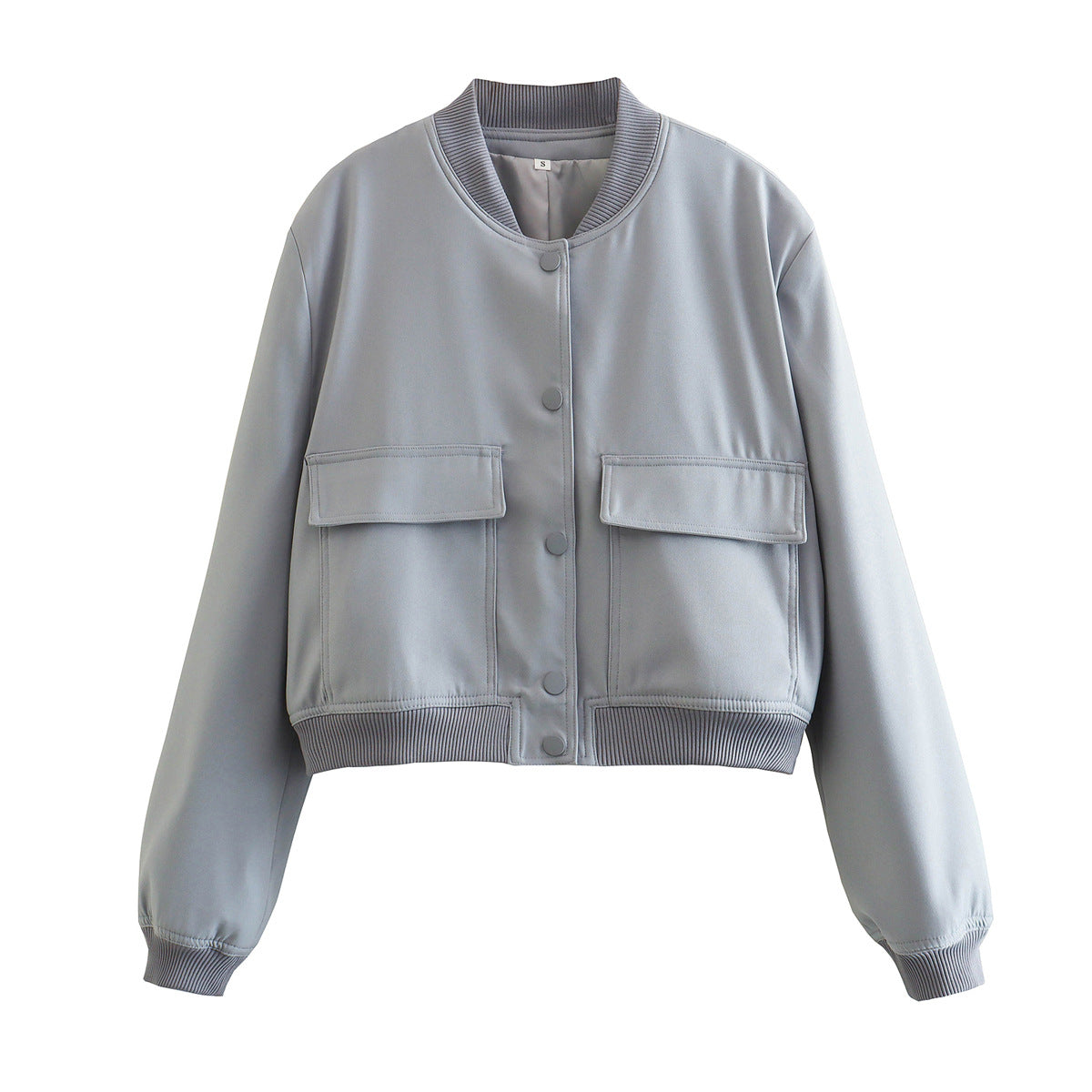 Casual Single-breasted Stand Collar Short Jacket