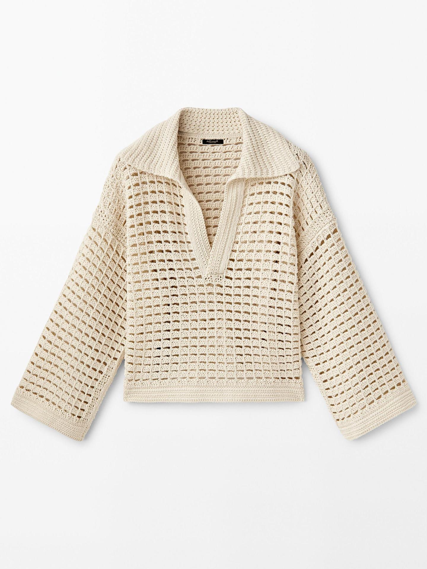 Pastoral Style Knitted Hollow Sweater
