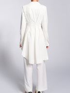 Irregular Hem Jacket & Pants Suit