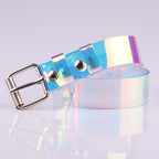 Holographic Rainbow Transparent Plastic Belt