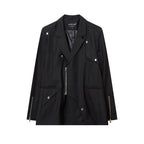 Designer Zipper Casual Suit Jacket