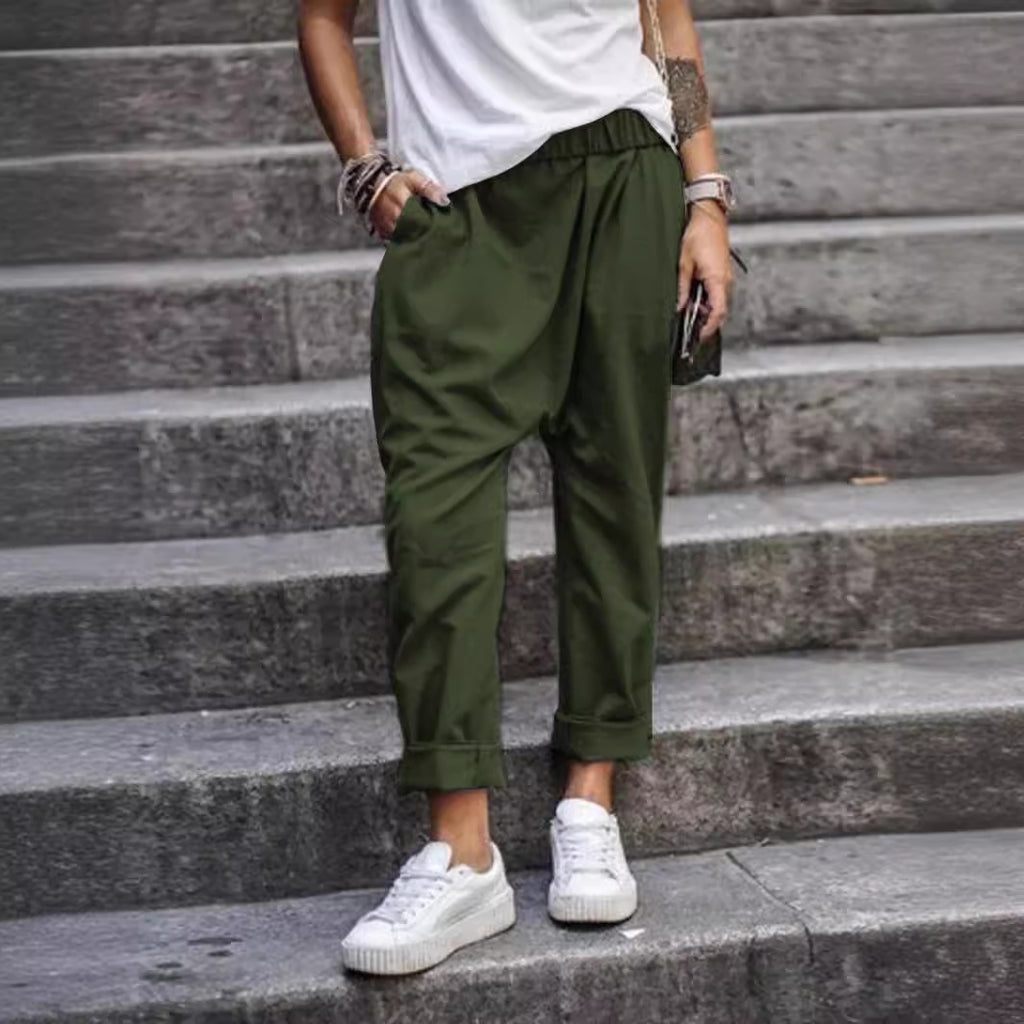 Casual Harem Pants With Pockets