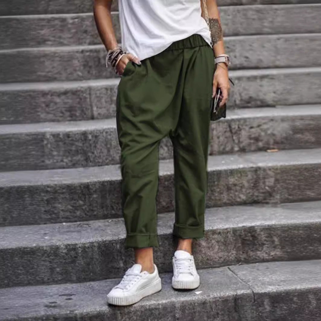 Casual Harem Pants With Pockets