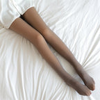 Faux Translucent Stockings - Fleece Lined Leggings for Fall And Winter