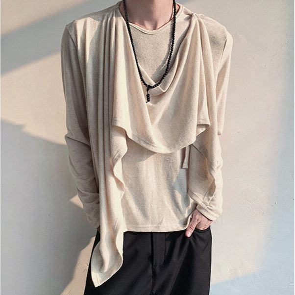 Retro Layered Blouse - Long Sleeve