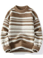 Textured Striped Big Sweater