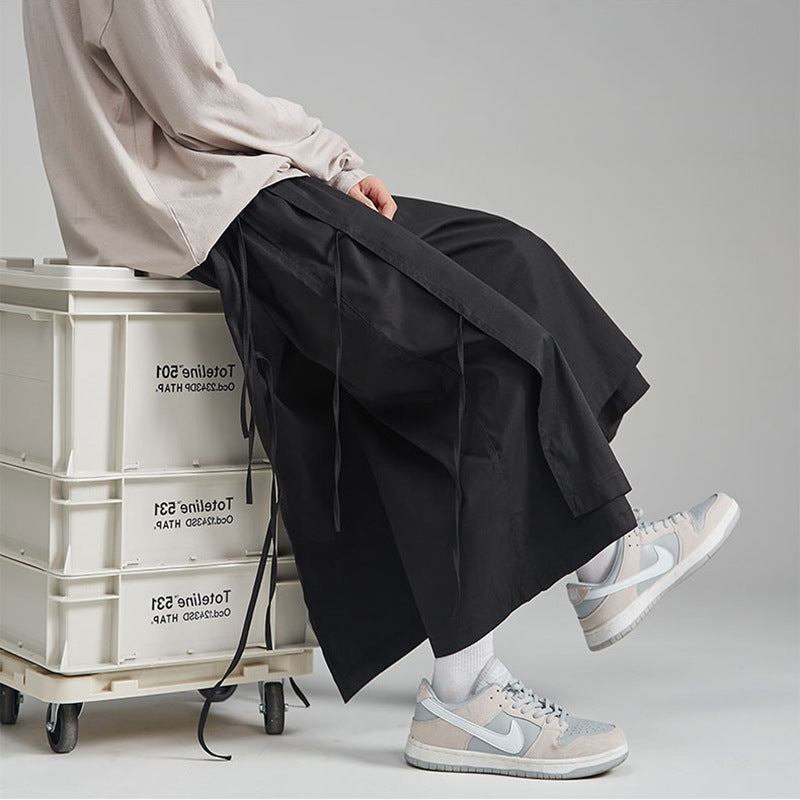 Sense Faux Double Layer Wide Leg Culottes