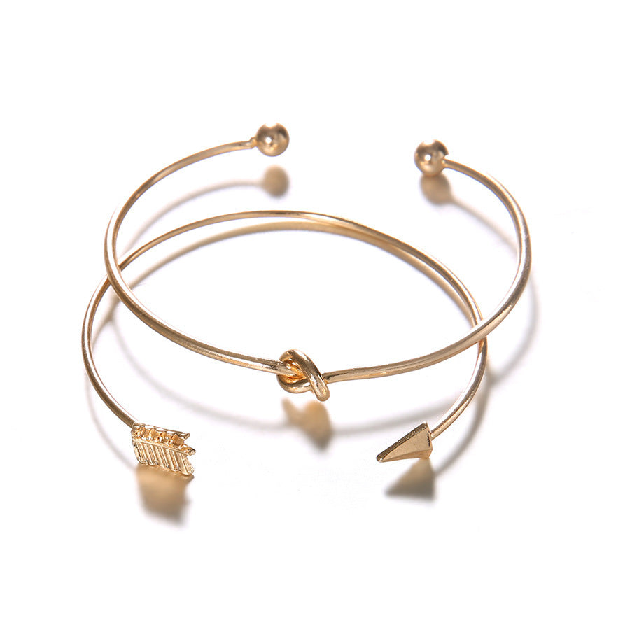 Vintage Cuff Arrow & Knotted Bracelet