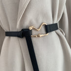 Thin Decoration Belt With Knot Loop