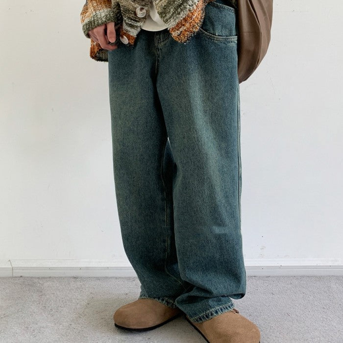 Japanese-style Retro Basic Style Blue Jeans