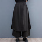 Japanese Style Pant Skirt - Cropped Wide-leg