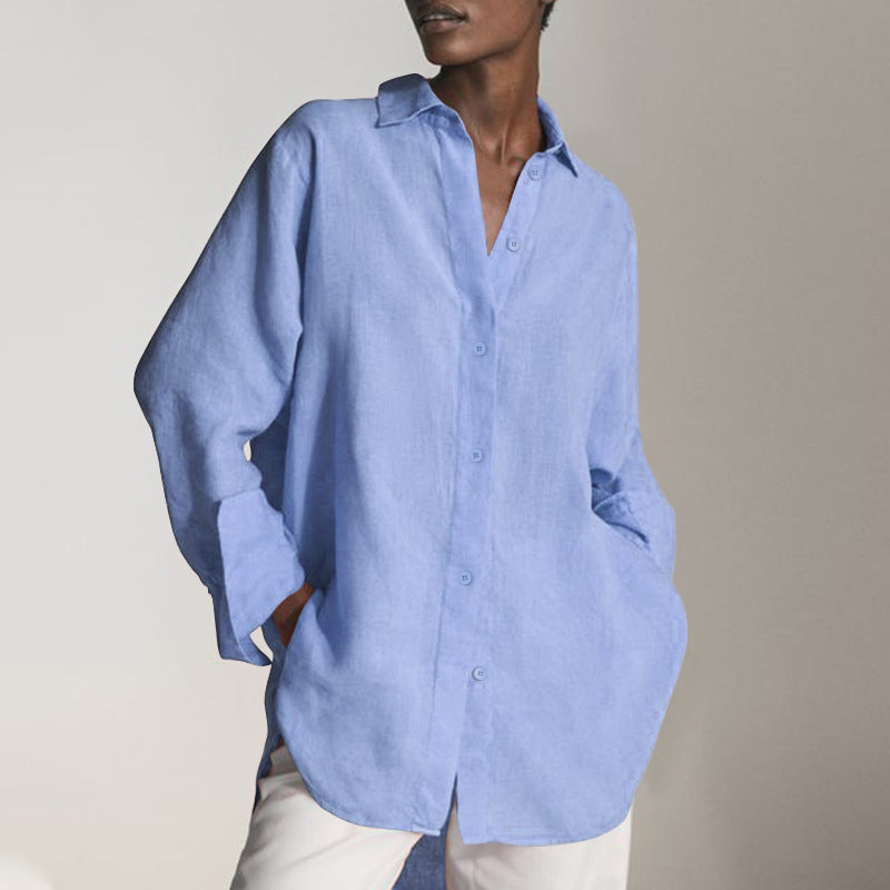 Classic Long Button Up Waist Top
