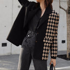 Paneled Pattern Design Suit Jacket