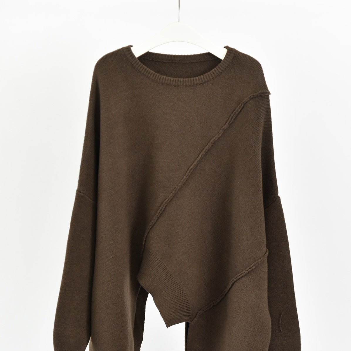 Asymmetrical Stitching Japanese Style Batwing Sweater