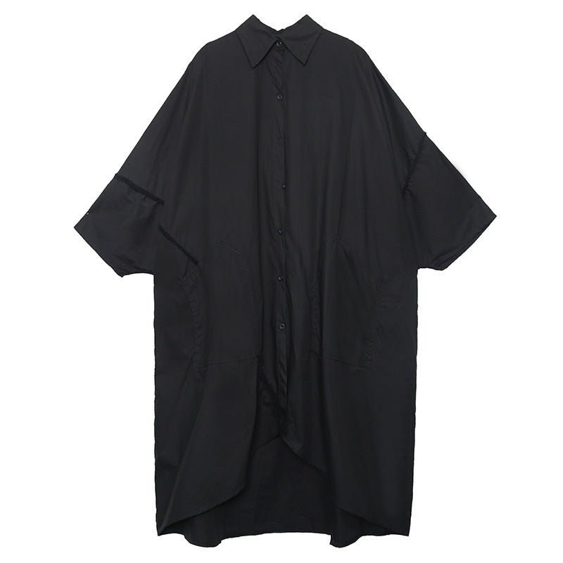 Irregular plus size shirt/shirt dress